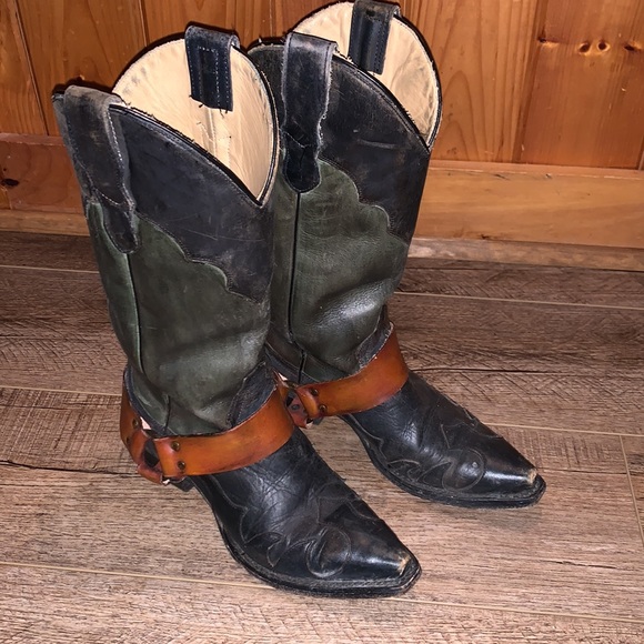Stetson Leather Harness Boots - Picture 5 of 10